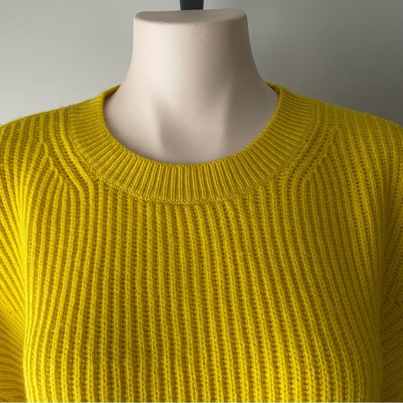 FWD Friday Tech Wool Oversize Crew Knit Sweater Highlighter Yellow Size XL - Picture 10 of 10